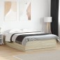 vidaXL Estructura de cama madera de ingeniería roble Sonoma 120x200 cm