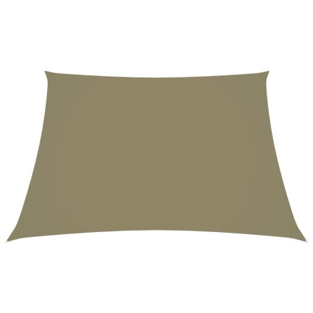 vidaXL Toldo de vela trapezoidal tela oxford beige 3/4x3 m