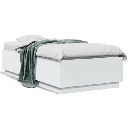 vidaXL Estructura de cama madera de ingeniería blanca 90x190 cm