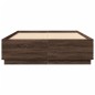 vidaXL Estructura de cama madera de ingeniería marrón roble 160x200 cm vidaXL Estructura de cama madera de ingeniería marrón roble 160x200 cm