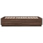 vidaXL Estructura de cama madera de ingeniería marrón roble 160x200 cm vidaXL Estructura de cama madera de ingeniería marrón roble 160x200 cm