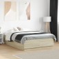 vidaXL Estructura de cama madera de ingeniería roble Sonoma 140x190 cm vidaXL Estructura de cama madera de ingeniería roble Sonoma 140x190 cm