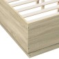 vidaXL Estructura de cama madera de ingeniería roble Sonoma 140x190 cm vidaXL Estructura de cama madera de ingeniería roble Sonoma 140x190 cm