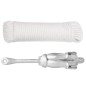 vidaXL Ancla plegable con cuerda hierro maleable plateado 6 kg vidaXL Ancla plegable con cuerda hierro maleable plateado 6 kg