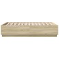 vidaXL Estructura de cama madera de ingeniería roble Sonoma 135x190 cm vidaXL Estructura de cama madera de ingeniería roble Sonoma 135x190 cm