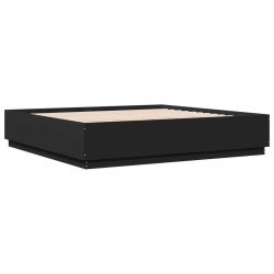 vidaXL Estructura de cama madera de ingeniería negra 200x200 cm