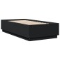 vidaXL Estructura cama con luces LED madera ingeniería negro 75x190 cm vidaXL Estructura cama con luces LED madera ingeniería negro 75x190 cm