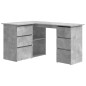 vidaXL Escritorio de esquina contrachapada gris hormigón 145x100x76 cm vidaXL Escritorio de esquina contrachapada gris hormigón 145x100x76 cm