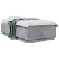 vidaXL Estructura cama con luces LED madera gris hormigón 90x190 cm