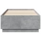 vidaXL Estructura cama con luces LED madera gris hormigón 90x190 cm