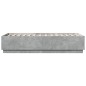 vidaXL Estructura cama con luces LED madera gris hormigón 90x190 cm