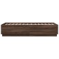 vidaXL Estructura de cama madera de ingeniería roble marrón 75x190 cm