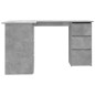 vidaXL Escritorio de esquina contrachapada gris hormigón 145x100x76 cm vidaXL Escritorio de esquina contrachapada gris hormigón 145x100x76 cm