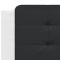vidaXL Estructura cama con LED cuero sintético blanco negro 200x200 cm