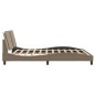 vidaXL Estructura de cama con luz LED cuero PE capuchino 180x200 cm vidaXL Estructura de cama con luz LED cuero PE capuchino 180x200 cm