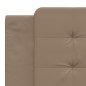 vidaXL Estructura de cama con luz LED cuero PE capuchino 180x200 cm vidaXL Estructura de cama con luz LED cuero PE capuchino 180x200 cm
