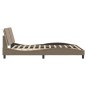 vidaXL Estructura de cama con luces LED cuero PE capuchino 160x200 cm vidaXL Estructura de cama con luces LED cuero PE capuchino 160x200 cm