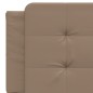 vidaXL Estructura de cama con luces LED cuero PE capuchino 160x200 cm vidaXL Estructura de cama con luces LED cuero PE capuchino 160x200 cm