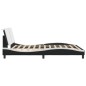 vidaXL Estructura de cama con luz LED cuero PE blanco negro 160x200 cm vidaXL Estructura de cama con luz LED cuero PE blanco negro 160x200 cm