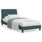 vidaXL Estructura cama con cabecero terciopelo verde oscuro 80x200 cm vidaXL Estructura cama con cabecero terciopelo verde oscuro 80x200 cm