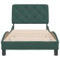 vidaXL Estructura cama con cabecero terciopelo verde oscuro 80x200 cm vidaXL Estructura cama con cabecero terciopelo verde oscuro 80x200 cm