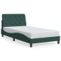 vidaXL Estructura cama con cabecero terciopelo verde oscuro 100x200 cm vidaXL Estructura cama con cabecero terciopelo verde oscuro 100x200 cm