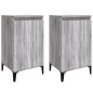vidaXL Mesitas de noche 2 uds madera contrachapada gris 40x35x70 cm vidaXL Mesitas de noche 2 uds madera contrachapada gris 40x35x70 cm