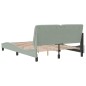 vidaXL Estructura de cama con cabecero terciopelo gris claro 140x190cm vidaXL Estructura de cama con cabecero terciopelo gris claro 140x190cm