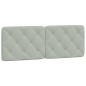 vidaXL Estructura de cama con cabecero terciopelo gris claro 140x190cm vidaXL Estructura de cama con cabecero terciopelo gris claro 140x190cm