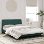 vidaXL Estructura cama con cabecero terciopelo verde oscuro 140x190 cm vidaXL Estructura cama con cabecero terciopelo verde oscuro 140x190 cm