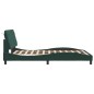 vidaXL Estructura cama con cabecero terciopelo verde oscuro 140x190 cm vidaXL Estructura cama con cabecero terciopelo verde oscuro 140x190 cm
