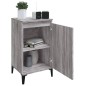 vidaXL Mesitas de noche 2 uds madera contrachapada gris 40x35x70 cm vidaXL Mesitas de noche 2 uds madera contrachapada gris 40x35x70 cm