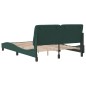 vidaXL Estructura cama con cabecero terciopelo verde oscuro 140x190 cm vidaXL Estructura cama con cabecero terciopelo verde oscuro 140x190 cm
