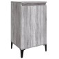 vidaXL Mesitas de noche 2 uds madera contrachapada gris 40x35x70 cm vidaXL Mesitas de noche 2 uds madera contrachapada gris 40x35x70 cm