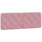 vidaXL Estructura de cama con cabecero de terciopelo rosa 140x190 cm vidaXL Estructura de cama con cabecero de terciopelo rosa 140x190 cm