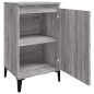 vidaXL Mesitas de noche 2 uds madera contrachapada gris 40x35x70 cm vidaXL Mesitas de noche 2 uds madera contrachapada gris 40x35x70 cm
