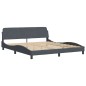 vidaXL Estructura cama con cabecero terciopelo gris oscuro 180x200 cm vidaXL Estructura cama con cabecero terciopelo gris oscuro 180x200 cm