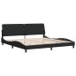 vidaXL Estructura de cama con cabecero de terciopelo negro 200x200 cm