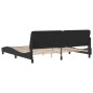 vidaXL Estructura de cama con cabecero de terciopelo negro 200x200 cm