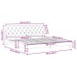 vidaXL Estructura de cama con cabecero de terciopelo negro 200x200 cm