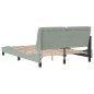 vidaXL Estructura cama con luces LED terciopelo gris claro 140x200 cm vidaXL Estructura cama con luces LED terciopelo gris claro 140x200 cm