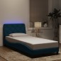 vidaXL Estructura cama con luces terciopelo azul 90x190 cm vidaXL Estructura cama con luces terciopelo azul 90x190 cm