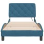 vidaXL Estructura cama con luces terciopelo azul 90x190 cm vidaXL Estructura cama con luces terciopelo azul 90x190 cm