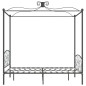 vidaXL Estructura de cama con dosel metal gris 140x200 cm