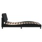vidaXL Estructura de cama con luces LED terciopelo negro 140x200 cm