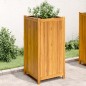 vidaXL Jardinera con forro madera maciza de acacia 50x50x100 cm vidaXL Jardinera con forro madera maciza de acacia 50x50x100 cm