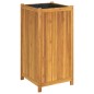vidaXL Jardinera con forro madera maciza de acacia 50x50x100 cm vidaXL Jardinera con forro madera maciza de acacia 50x50x100 cm