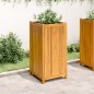 vidaXL Jardinera con forro madera maciza de acacia 50x50x100 cm vidaXL Jardinera con forro madera maciza de acacia 50x50x100 cm
