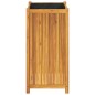 vidaXL Jardinera con forro madera maciza de acacia 50x50x100 cm vidaXL Jardinera con forro madera maciza de acacia 50x50x100 cm
