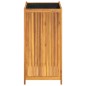 vidaXL Jardinera con forro madera maciza de acacia 50x50x100 cm vidaXL Jardinera con forro madera maciza de acacia 50x50x100 cm